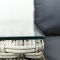 5 Pieces Pe Wicker Sectional Sofa Set With Gray Cushion Yes Sectional Gray Seats 4 Sectional Seating Groups Foam Steel