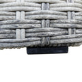 5 Pieces Pe Wicker Sectional Sofa Set With Gray Cushion Yes Sectional Gray Seats 4 Sectional Seating Groups Foam Steel