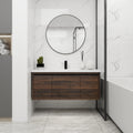 48 Inch Bathroom Cabinet With Sink,Soft Close Doors And Drawer,Float Mounting Design,48X18 California Walnut Bathroom Modern Plywood