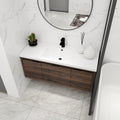 48 Inch Bathroom Cabinet With Sink,Soft Close Doors And Drawer,Float Mounting Design,48X18 California Walnut Bathroom Modern Plywood
