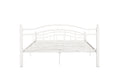 Queen Size Metal Bed Frame With Headboard And Footboard White White Metal