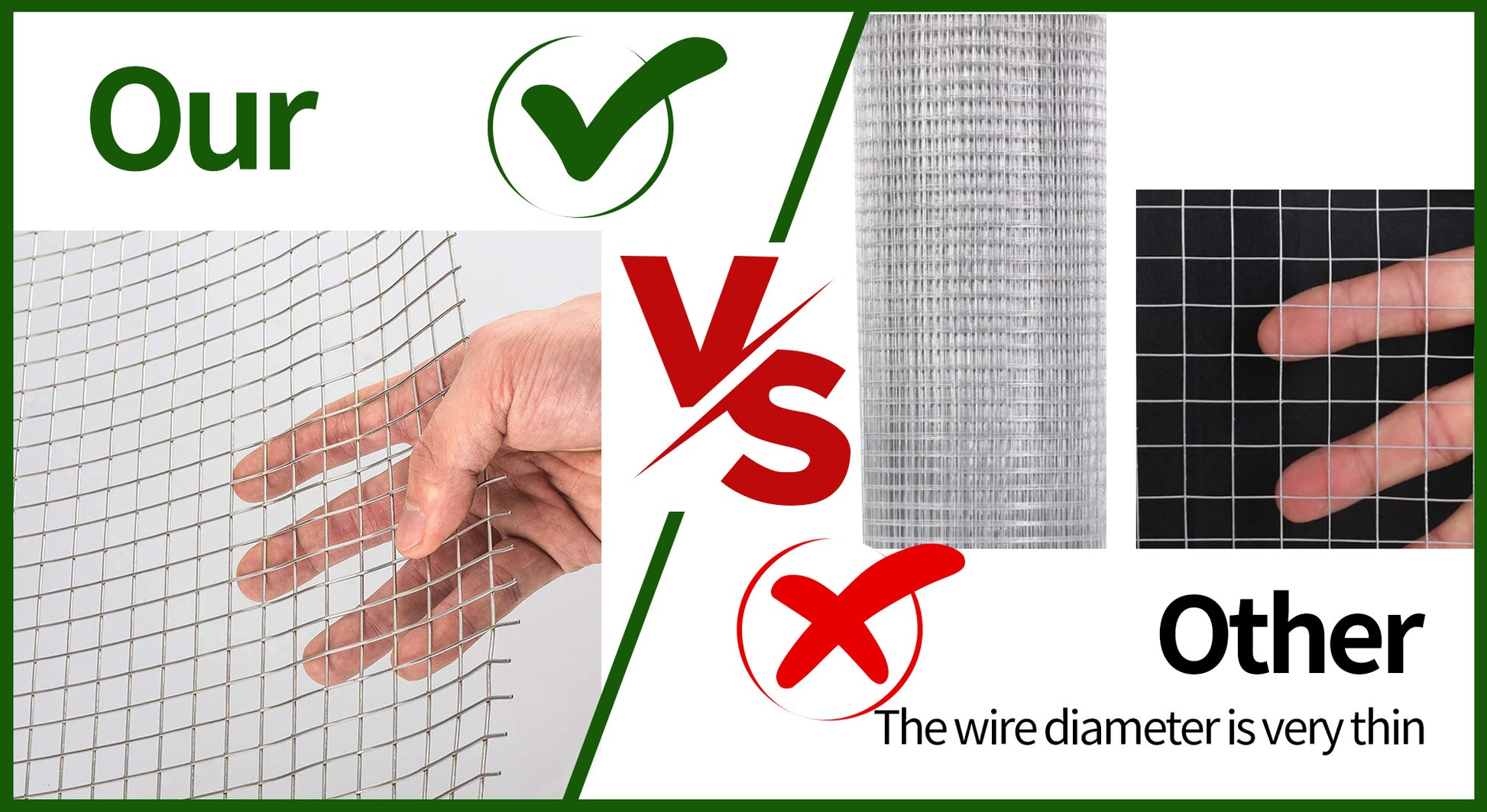 48Inx100Ft 1 4 In 23 Gauge Hardware Cloth Welded Cage Wire Chicken Fence Mesh Rolls Square Chicken Wire Netting Raised Garden Rabbit Fence Snake Fencing Rodent Animals Silver Iron