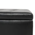 Storage Ottoman With Wooden Legs, Faux Leather Ottoman With Storage For Living Room, Bedroom & Hallway, Ottoman Foot Rest, 38.4