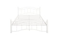 Queen Size Metal Bed Frame With Headboard And Footboard White White Metal
