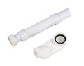 Acrylic Bathtub Drain Kit With Overflow 22A02P01 White Stainless Steel