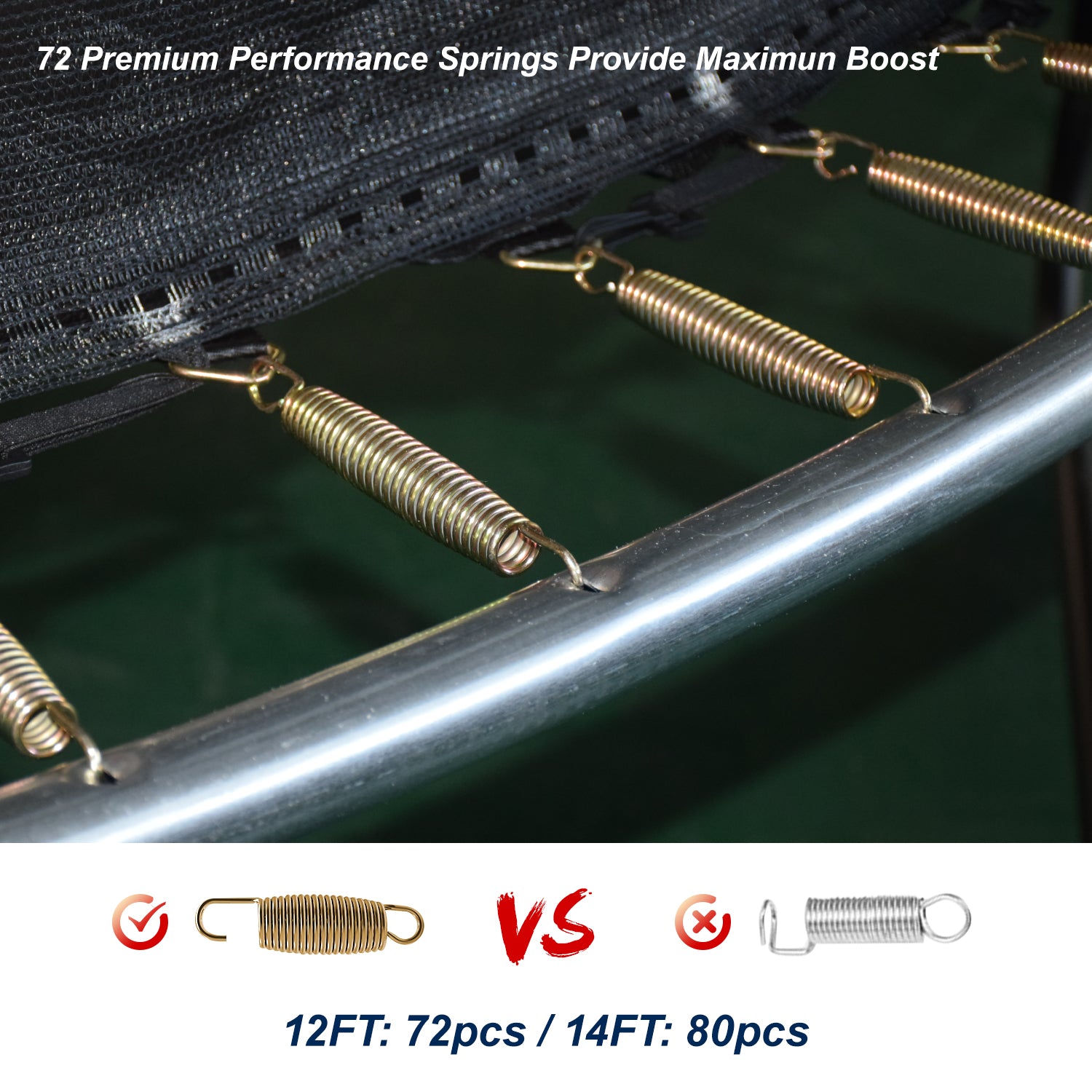 12Ft Outdoor Big Trampoline With Inner Safety Enclosure Net, Ladder, Pvc Spring Cover Padding, For Kids, Black&Orange Color Orange Metal