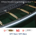 Spare Parts 2Pcs Frame Tube For 14Ft Outdoor Big Trampoline Only Grey Steel