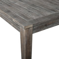 Acacia Wood Outdoor Dining Table And Chairs Suitable For Patio, Balcony Or Backyard Grey Acacia Wood