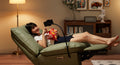 Smart Multifunction Recliner Chair Electric Green No Feather Green Pu Leather