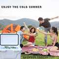 White Outdoor Camping Picnic Fishing Portable Cooler 65Qt Portable Insulated Cooler Box Antique White Abs Plastic