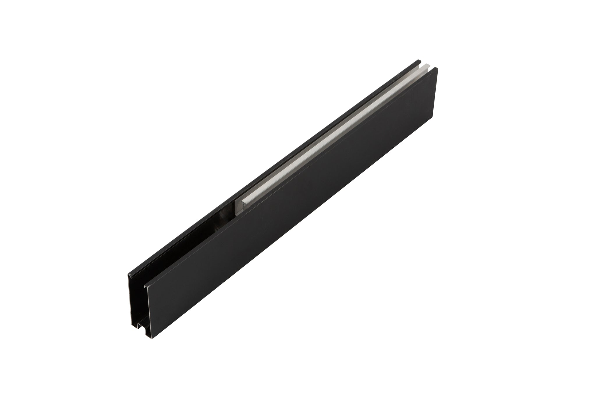 Frameless Double Sliding Shower Door Track Matte Black 22D01P06 Mb Matte Black Stainless Steel