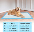 Scratchme Super Absorbent Waterproof Dog And Puppy Pet Training Pad, Housebreaking Pet Pad, 100 Count Extra Small Size, 13 X17.7 , Blue Blue Paper