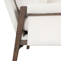 Mid Century Modern Velvet Accent Chair,Leisure Chair With Solid Wood And Thick Seat Cushion For Living Room,Bedroom,Studio,White White Foam Velvet