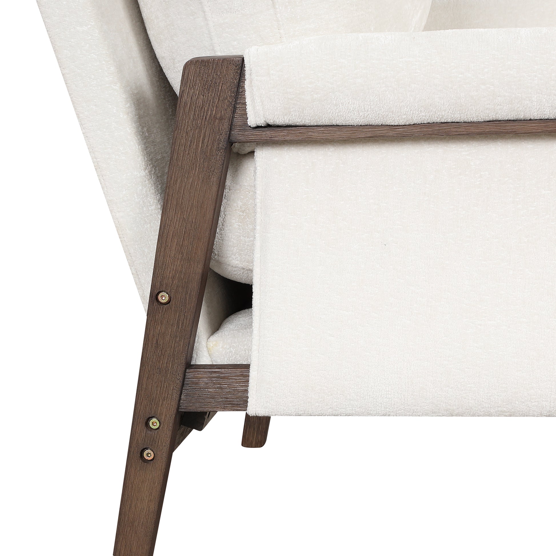 Mid Century Modern Velvet Accent Chair,Leisure Chair With Solid Wood And Thick Seat Cushion For Living Room,Bedroom,Studio,White White Foam Velvet