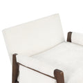 Mid Century Modern Velvet Accent Chair,Leisure Chair With Solid Wood And Thick Seat Cushion For Living Room,Bedroom,Studio,White White Foam Velvet