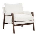 Mid Century Modern Velvet Accent Chair,Leisure Chair With Solid Wood And Thick Seat Cushion For Living Room,Bedroom,Studio,White White Foam Velvet