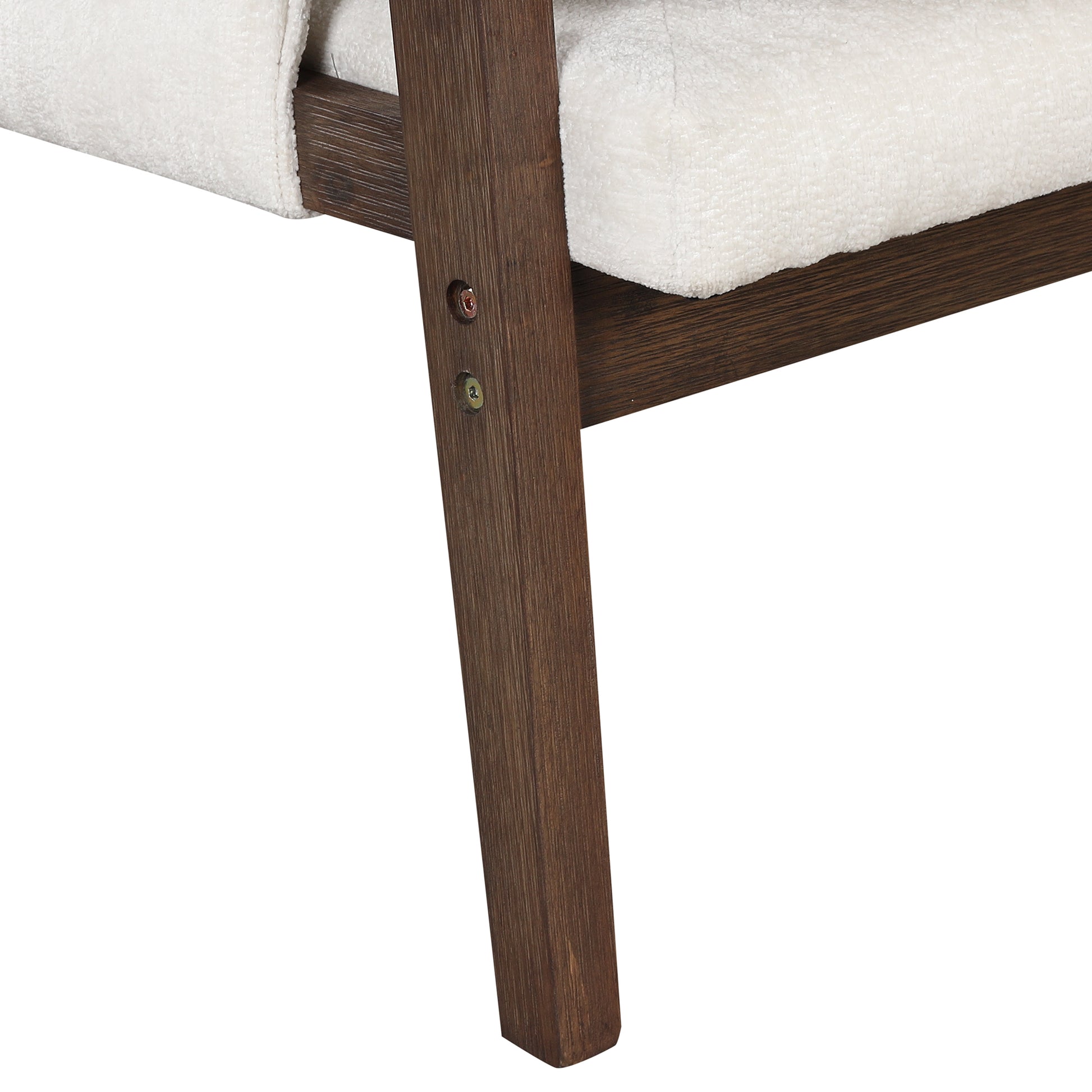 Mid Century Modern Velvet Accent Chair,Leisure Chair With Solid Wood And Thick Seat Cushion For Living Room,Bedroom,Studio,White White Foam Velvet