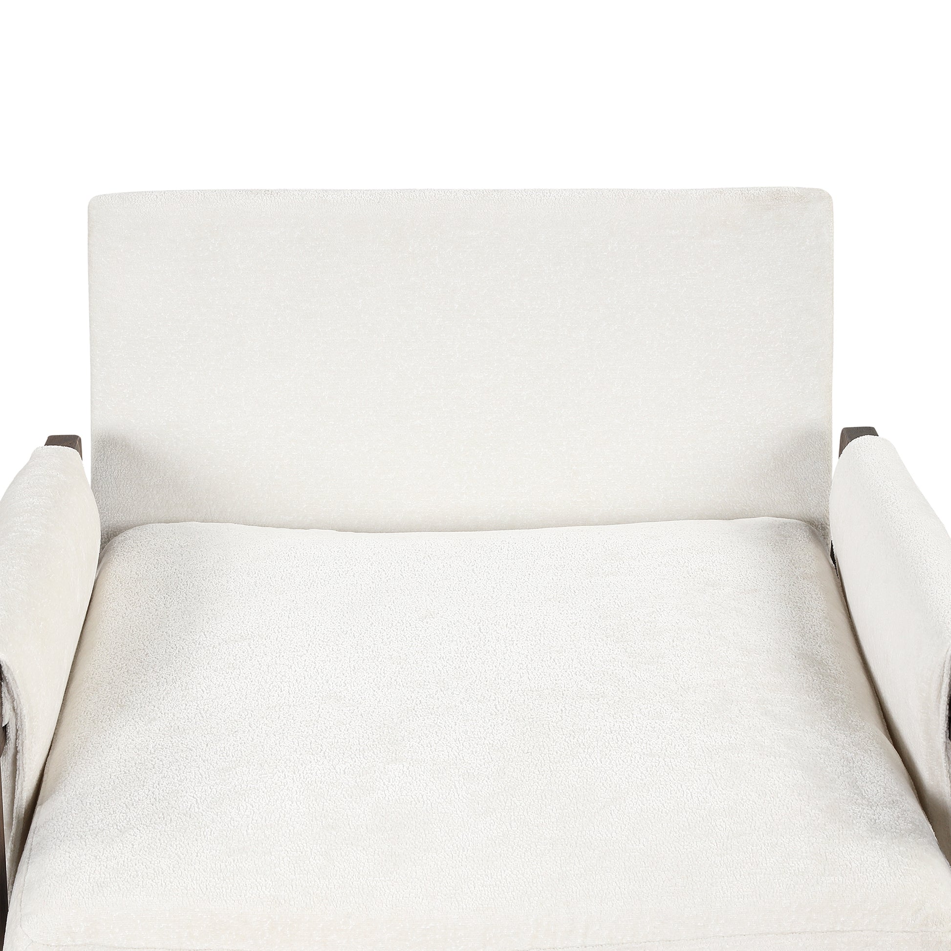 Mid Century Modern Velvet Accent Chair,Leisure Chair With Solid Wood And Thick Seat Cushion For Living Room,Bedroom,Studio,White White Foam Velvet
