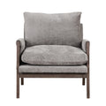 Mid Century Modern Velvet Accent Chair,Leisure Chair With Solid Wood And Thick Seat Cushion For Living Room,Bedroom,Studio,Grey Grey Foam Velvet