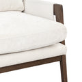 Mid Century Modern Velvet Accent Chair,Leisure Chair With Solid Wood And Thick Seat Cushion For Living Room,Bedroom,Studio,White White Foam Velvet
