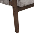 Mid Century Modern Velvet Accent Chair,Leisure Chair With Solid Wood And Thick Seat Cushion For Living Room,Bedroom,Studio,Grey Grey Foam Velvet