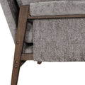 Mid Century Modern Velvet Accent Chair,Leisure Chair With Solid Wood And Thick Seat Cushion For Living Room,Bedroom,Studio,Grey Grey Foam Velvet