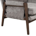 Mid Century Modern Velvet Accent Chair,Leisure Chair With Solid Wood And Thick Seat Cushion For Living Room,Bedroom,Studio,Grey Grey Foam Velvet