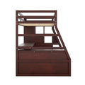 Twin Size Loft Bed With 7 Drawers 2 Shelves And Desk Espresso Espresso Plywood