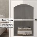 Living Room White Wine Cabinet With Removable Wine Rack And Wine Glass Rack, A Glass Door Cabinet White Mdf