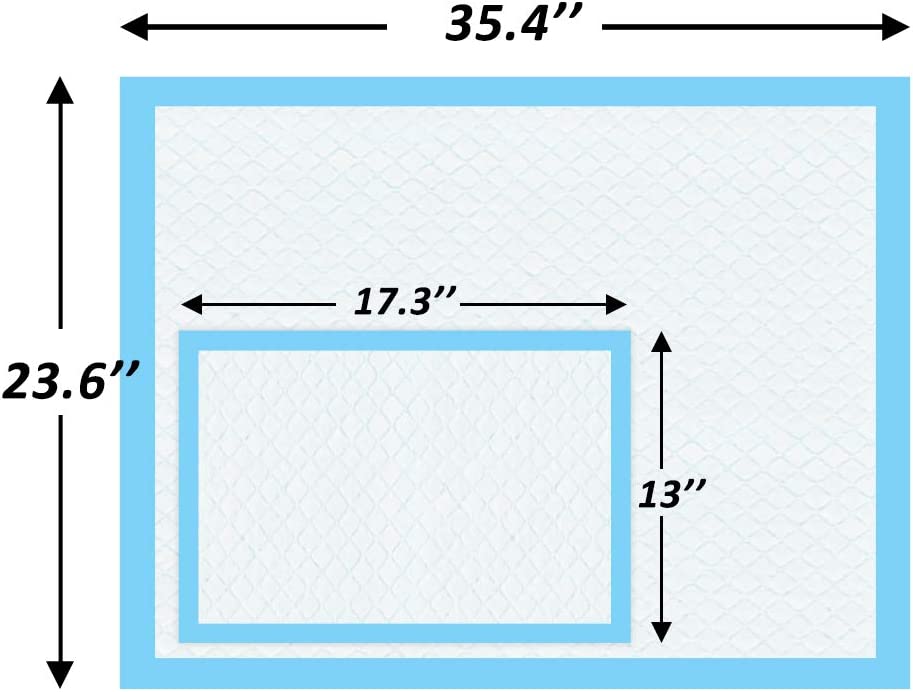 Scratchme Super Absorbent Waterproof Dog And Puppy Pet Training Pad, Housebreaking Pet Pad, 20 Count Large Size, 23.6 X35.4 , Blue, Large 20Pcs Blue Paper