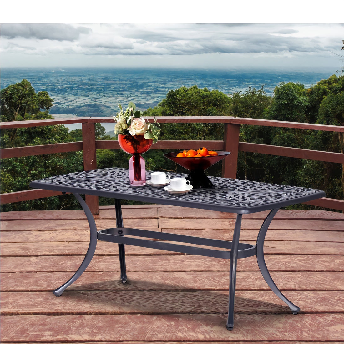 Coffee Table Gunmetal Aluminum