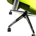 Adjustable Mesh Back Ergonomic Office Swivel Chair With Padded Seat And Casters, Green And Gray Green Metal & Wood