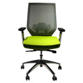 Adjustable Mesh Back Ergonomic Office Swivel Chair With Padded Seat And Casters, Green And Gray Green Metal & Wood