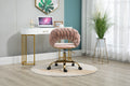 Coolmore Computer Chair Office Chair Adjustable Swivel Chair Fabric Seat Home Study Chair Pink Polyester