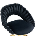 Coolmore Computer Chair Office Chair Adjustable Swivel Chair Fabric Seat Home Study Chair Black Polyester