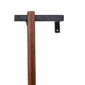 Industrial 3 Tier Mango Wood Ladder Storage Wall Shelf With Tubular Frame, Brown And Black Walnut Black Metal & Wood