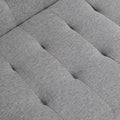 Wood Frame, Stainless Leg, Futon, Sofa Bed Grey Grey Fabric