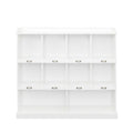 10 Shelf Bookcase White Mdf