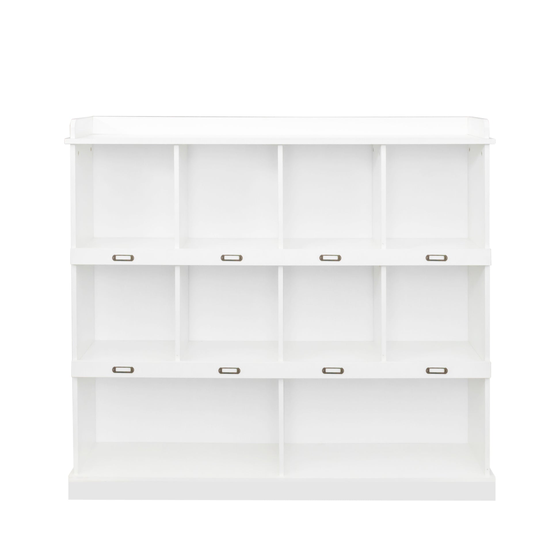 10 Shelf Bookcase White Mdf