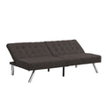 Wood Frame, Stainless Leg, Futon, Sofa Bed Espresso Espresso Fabric