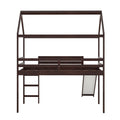 Twin Loft Bed With Slide, House Bed With Slide,Gray Old Sku :Wf286245Aap Twin Espresso Solid Wood