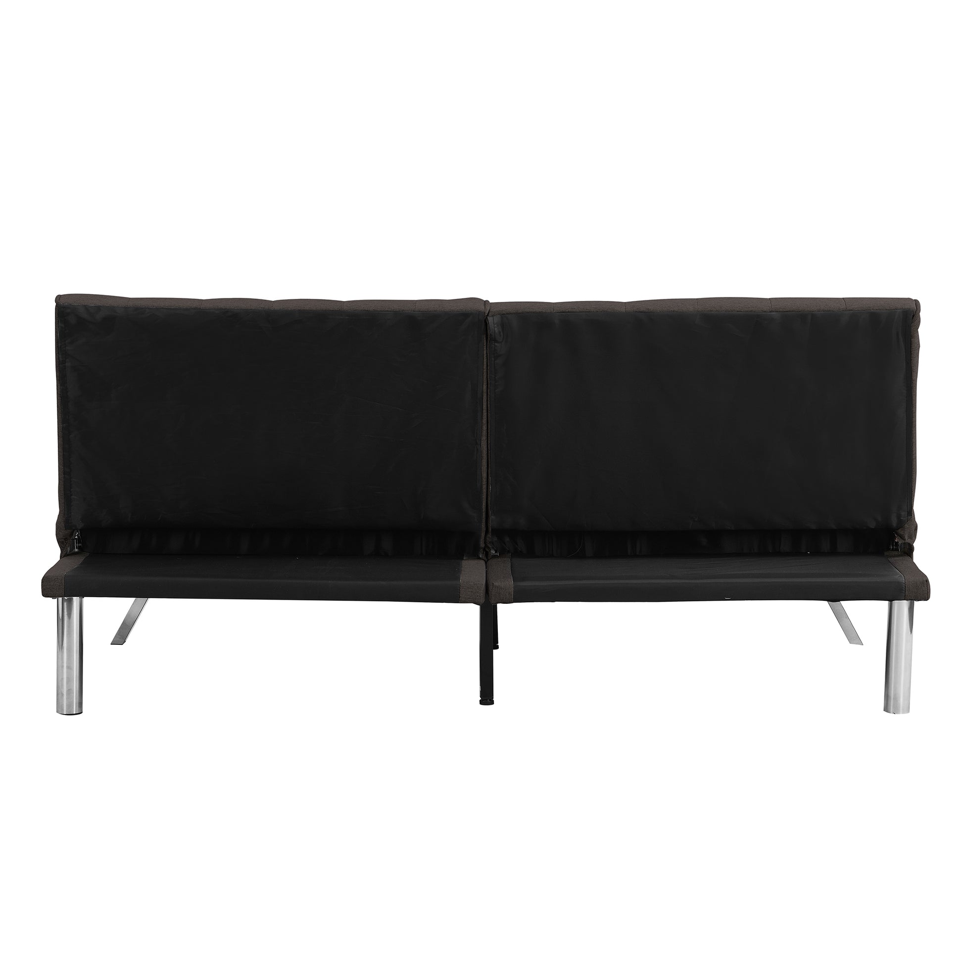 Wood Frame, Stainless Leg, Futon, Sofa Bed Espresso Espresso Fabric