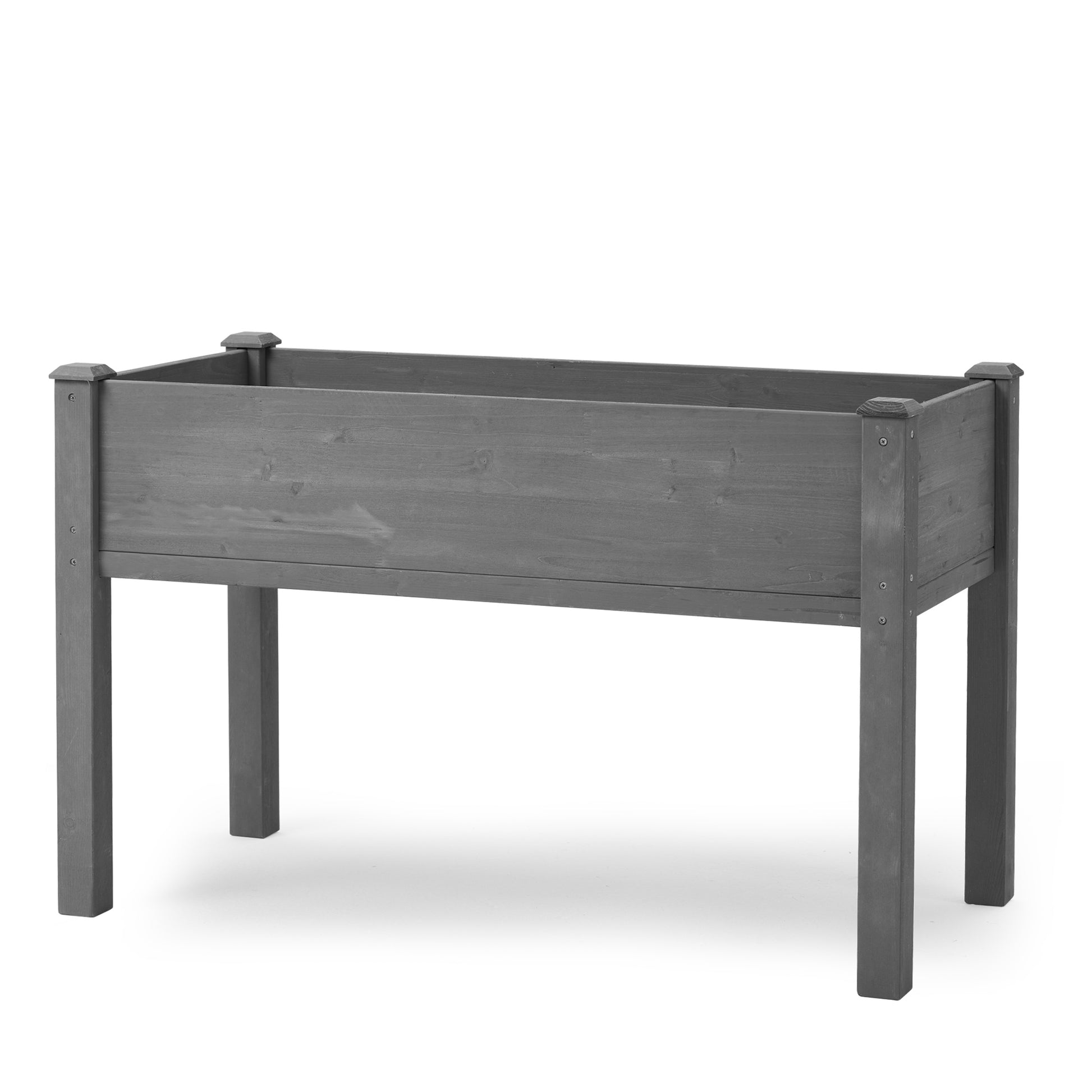 Raised Garden Bed With Legs, Elevated Wooden Planter Box For Outdoor Plants Gray Solid Wood