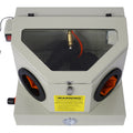 Mini Sandblaster Ergonomic And Compact Design For Precise Sandblasting, With Heavy Steel Construction And Built In Blast Gs For No Sand Leakage, Bright Led Lighting System Gray Metal