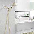 5 Mode Adjustable Settings Handheld Shower Head With Hose High Pressure Shower Heads Polished Golden Abs