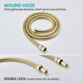 5 Mode Adjustable Settings Handheld Shower Head With Hose High Pressure Shower Heads Polished Golden Abs