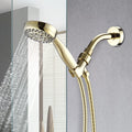 5 Mode Adjustable Settings Handheld Shower Head With Hose High Pressure Shower Heads Polished Golden Abs