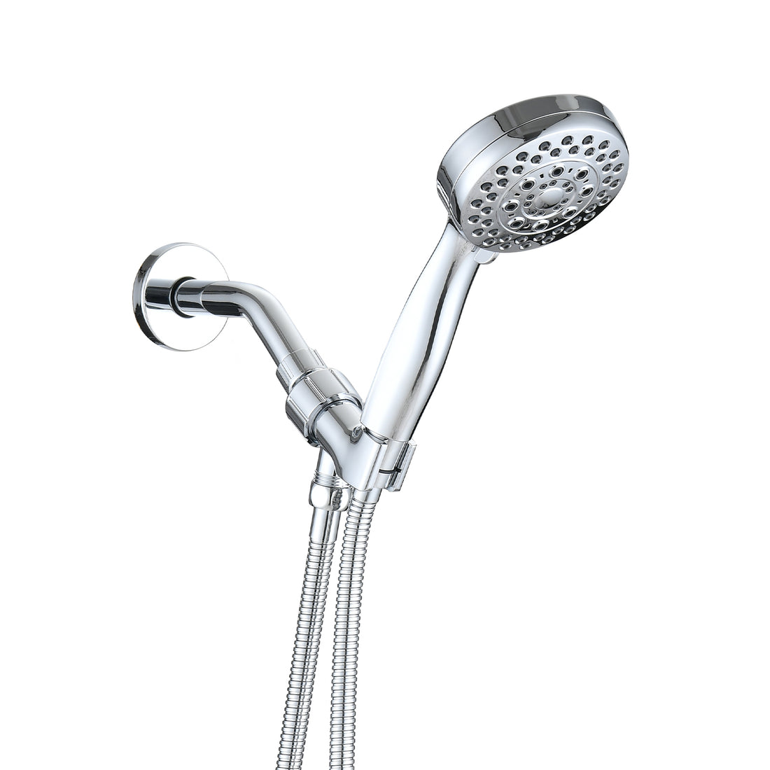 5 Mode Adjustable Settings Handheld Shower Head With Hose High Pressure Shower Heads Chrome Abs