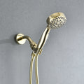 5 Mode Adjustable Settings Handheld Shower Head With Hose High Pressure Shower Heads Polished Golden Abs