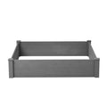 Raised Garden Bed 48X48X10'', Outdoor Wood Planter Box Over Floor, Tool Free Assembly Gray Garden & Outdoor Solid Wood